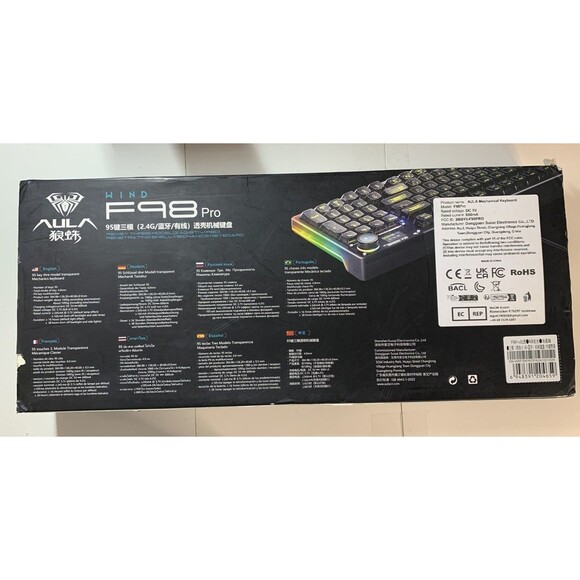 AULA F98 Wind Pro Wireless Mechanical Keyboard with Transparent Keycaps Hot Swap - Picture 2 of 6